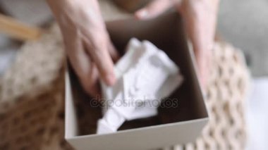 Kadın yılbaşı için hediye paketleri, sıva rakamlar Noel kutusunda, çocuklar için Noel hediyeleri