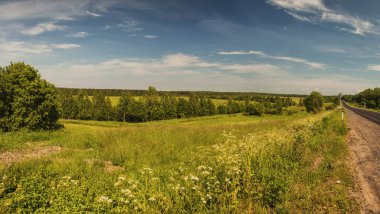 güneşli yaz peyzaj 