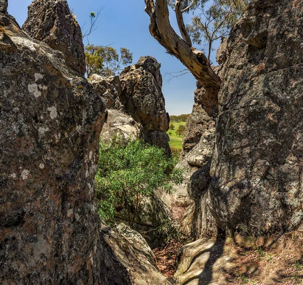 빅토리아, 호주의 바위에 매달린 신비 한 장소 — 스톡 사진