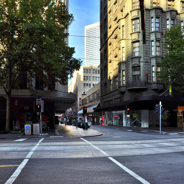 Australia. Light and shadow of the streets of Melbourne.
