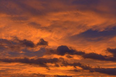 St. Petersburg 'da alışılmadık renkli gün doğumu