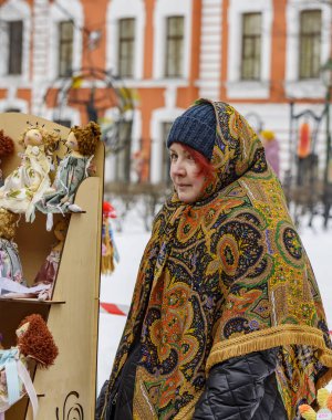 Rabbit Island. St. Petersburg. Russia. 03/01/2020. Celebration of Maslenitsa on the territory of the Peter and Paul Fortress in St. Petersburg.