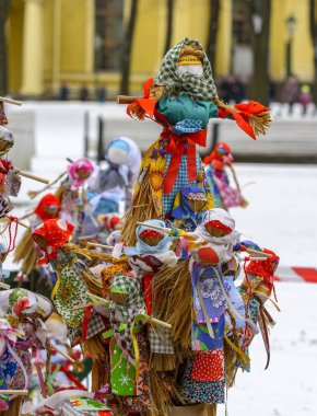 Rabbit Island. St. Petersburg. Russia. 03/01/2020. Celebration of Maslenitsa on the territory of the Peter and Paul Fortress in St. Petersburg.
