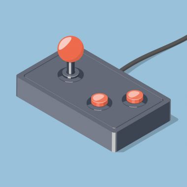 Retro oyun çubuğu gamepad simgesi. 
