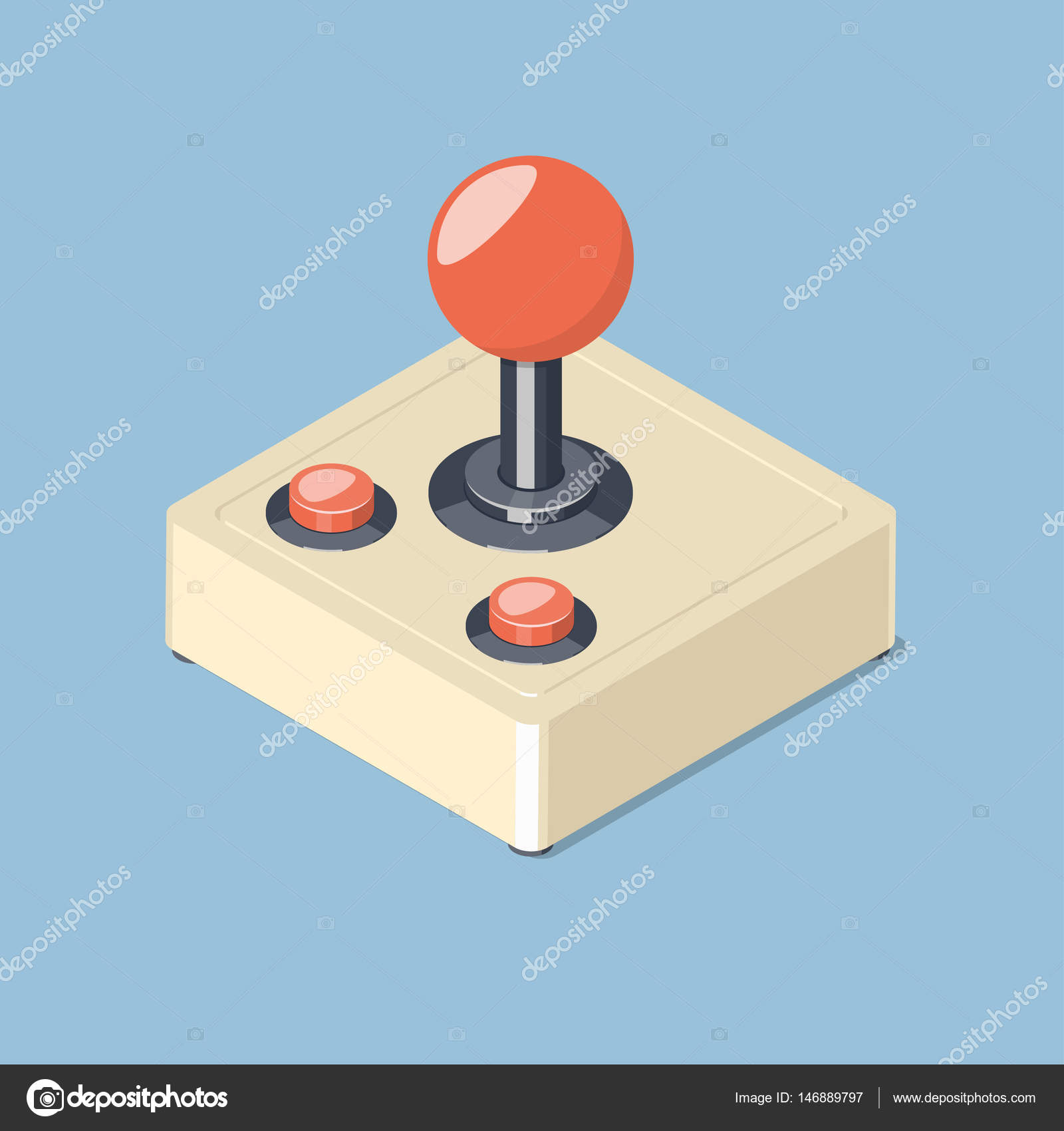 demonstratie wervelkolom Onzuiver Retro joystick gamepad icon. Stock Vector Image by  ©proffessorotto.gmail.com #146889797
