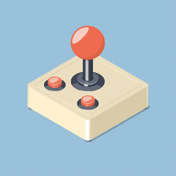 Retro joystick gamepad ikona. — Wektor stockowy