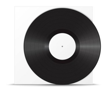 Gerçekçi vinil kayıt ve kol.