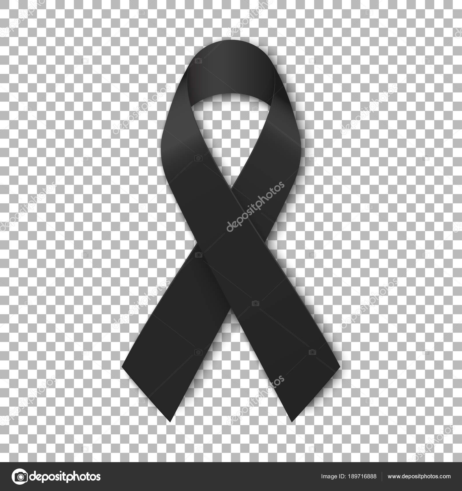 Black mourning ribbon on transparent background. Vector illustration Stock  Vector Image by ©proffessorotto.gmail.com #189716888