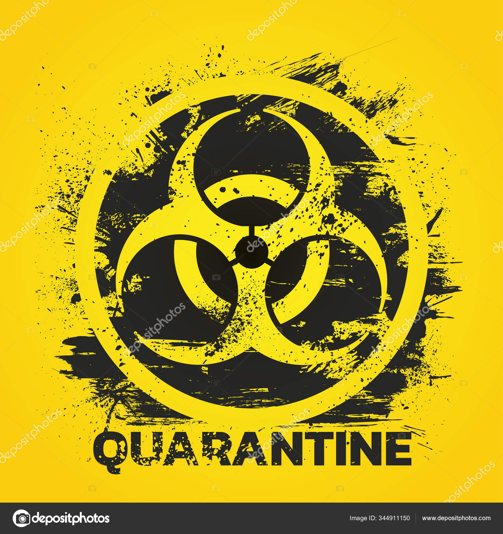 Quarantine sign. Biohazard danger virus warning. Vector illustration Stock  Vector by ©proffessorotto.gmail.com 344911150
