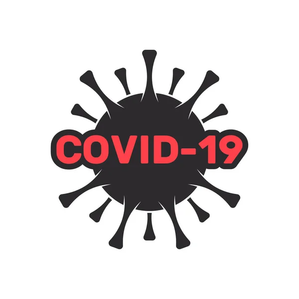 COVID-19 Coronavirus InscriTypography Design Logo concept.矢量说明 — 图库矢量图片