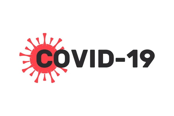 COVID-19 Coronavirus InscriTypography Design Logo concept.矢量说明 — 图库矢量图片