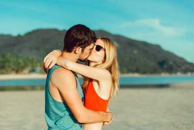 Güzellik çift sahilde