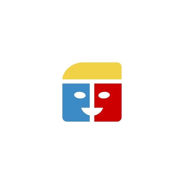 Kolorowy Folder ikona logo — Wektor stockowy