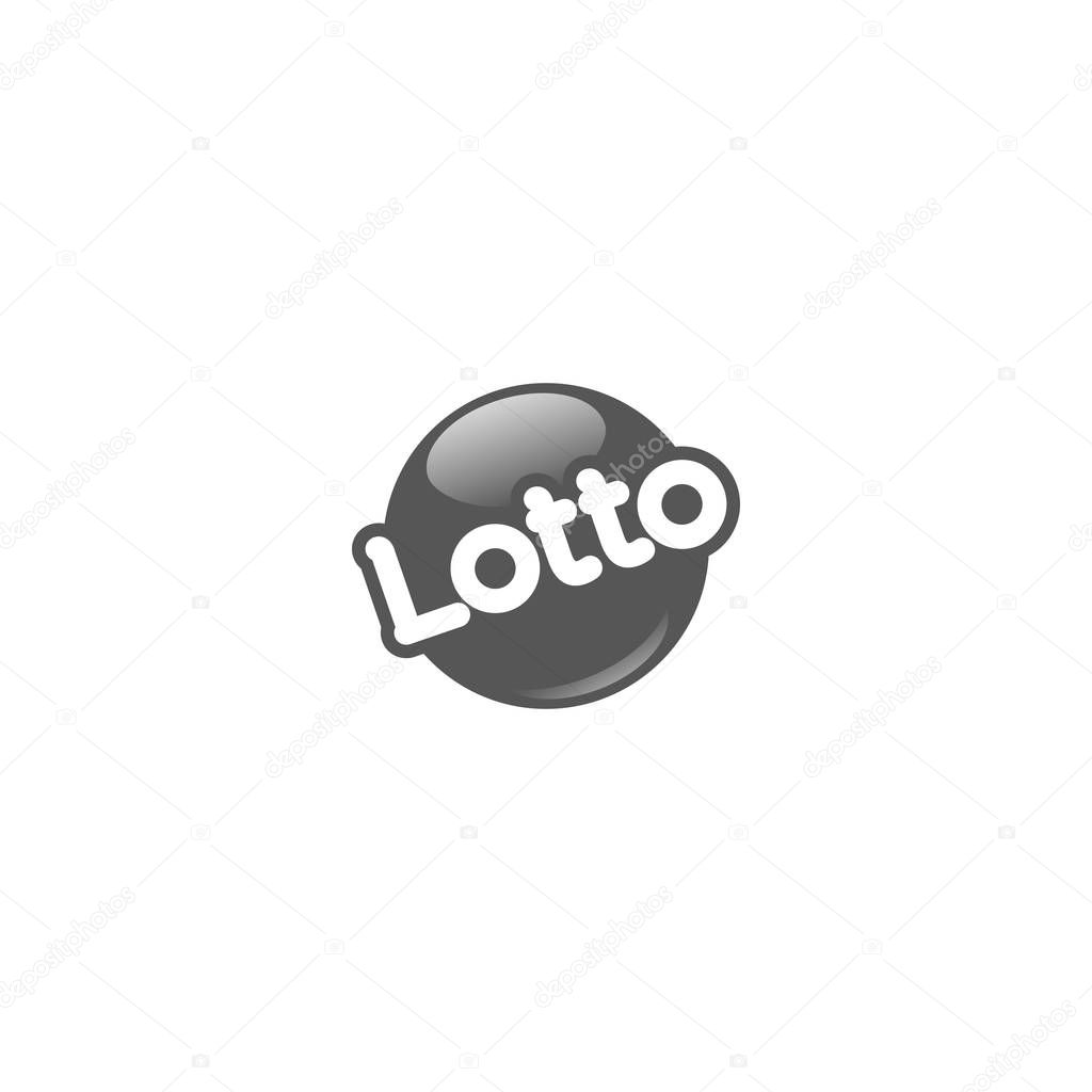 Grey lotto logo or icon isolated on a white background.