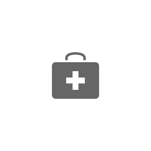 Grey medical bag icon — Stock Vector