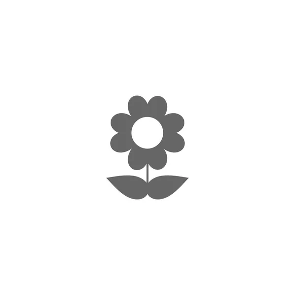Enkel blomma vektor symbol — Stock vektor
