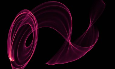 Işık enerjisi çizgi siyah arka plan üzerinde renkli