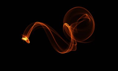 Işık enerjisi çizgi siyah arka plan üzerinde renkli