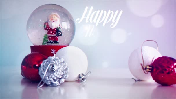 La mulți ani și bile de Crăciun — Videoclip de stoc