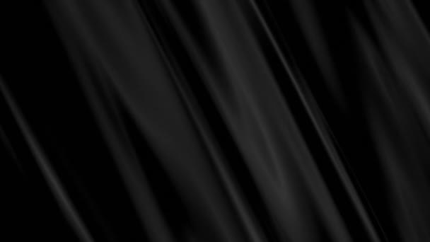 Black wavy curtain background — Stock Video