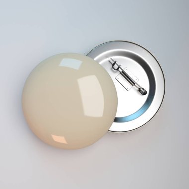 3D render rozet pin Broş illüstrasyon