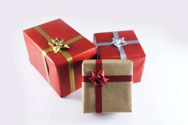 Gift Boxes and Ribbons — Stock Photo, Image