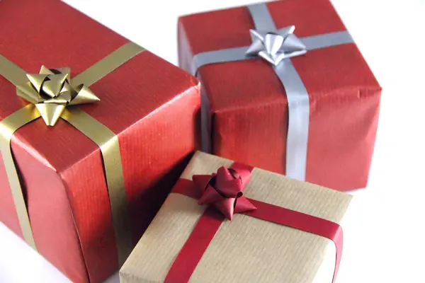 Gift Boxes and Ribbons — Stock Photo, Image
