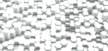 3D render altıgen arka plan