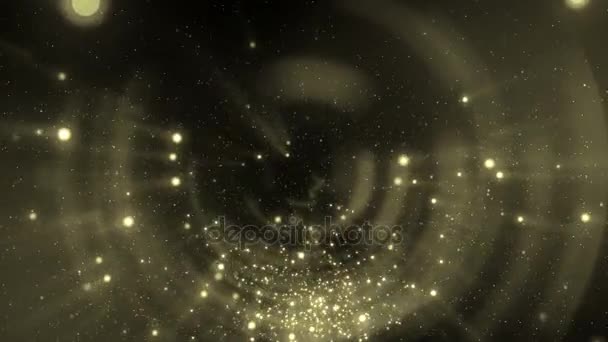 螺旋粒子和明亮的光背景 — 图库视频影像