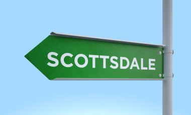 Green signpost scottsdale clipart