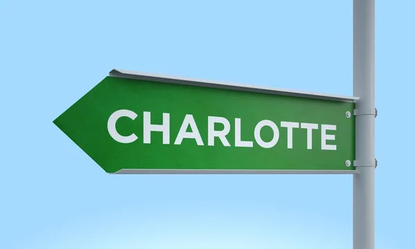 Зеленый указатель Шарлотта — стоковое фото