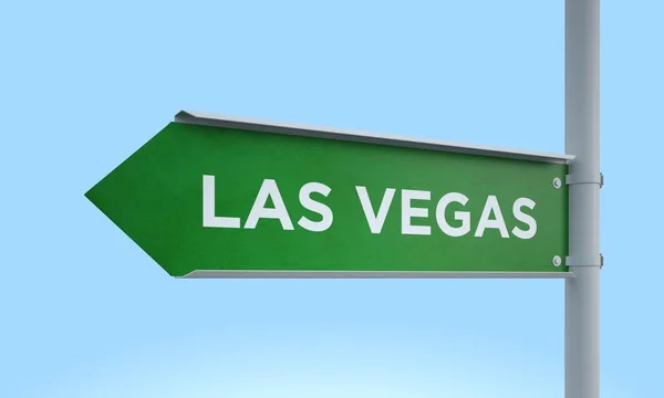 Groene wegwijzer LasVegas — Stockfoto