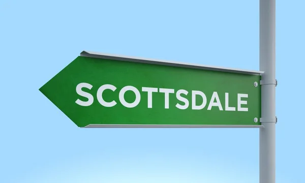 Grüner Wegweiser Scottsdale — Stockfoto