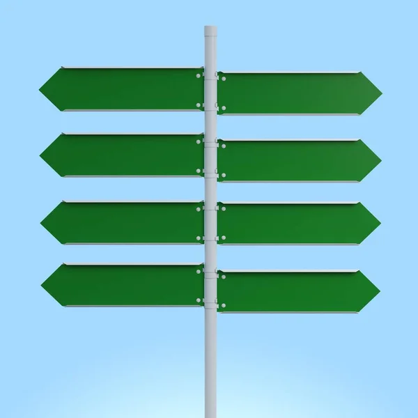 Green signpost mockup — Stock Photo, Image