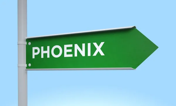 Green signpost phoenix — Stock Photo, Image