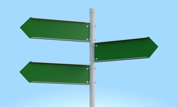 Green signpost mockup Stock Image