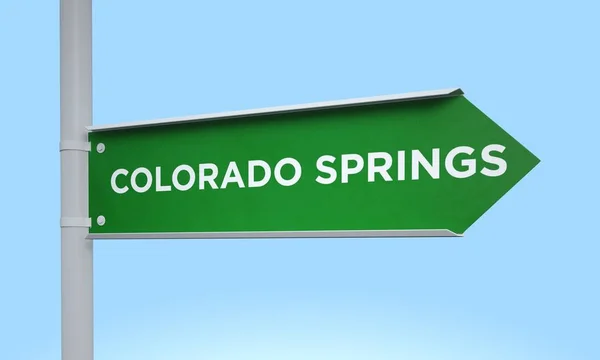 Green signpost colorado springs Stock Picture