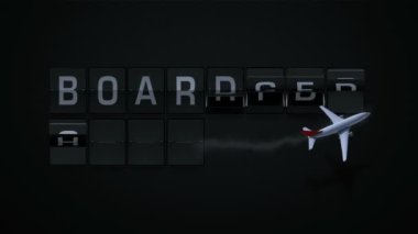 3D render Flipboard Havaalanı koşulları 