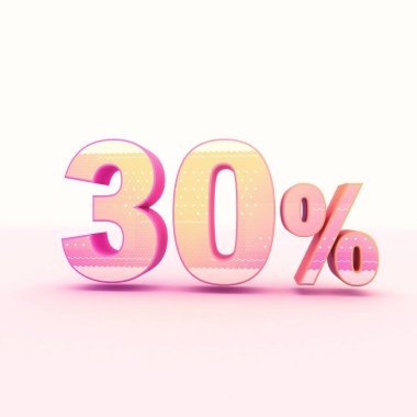 3D render pembe ve sarı renk yüzde