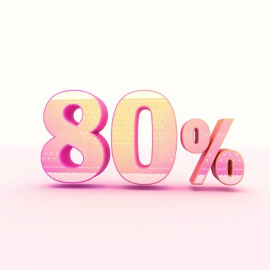 3D render pembe ve sarı renk yüzde