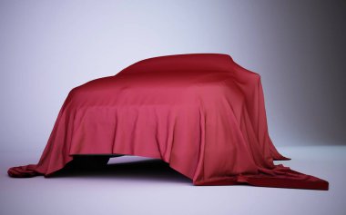 car covered with red velvet clipart