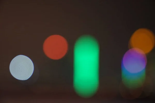 Nacht Stadt Straßenbeleuchtung Bokeh — Stockfoto