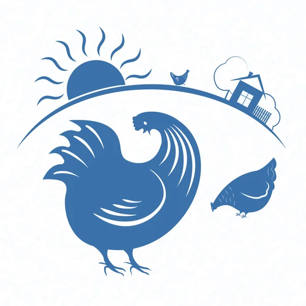 Rooster Emblem 3 — Vector de stoc