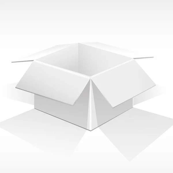Caja de embalaje blanca — Vector de stock