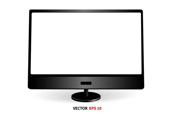 Monitor de vista frontal plantilla — Vector de stock