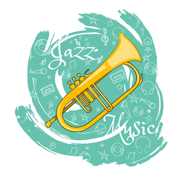 Jazz eszközök absztrakció-01 — Stock Vector