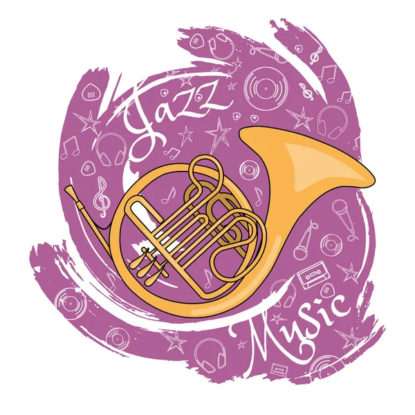 Jazz eszközök absztrakció-02 — Stock Vector