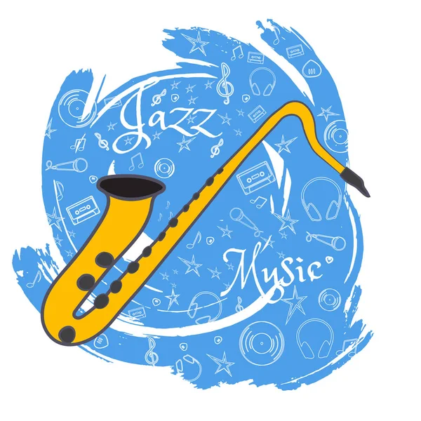 Jazz eszközök absztrakció-04 — Stock Vector