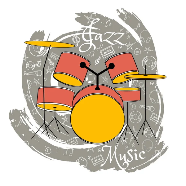 Abstracție instrumente de jazz-07 — Vector de stoc