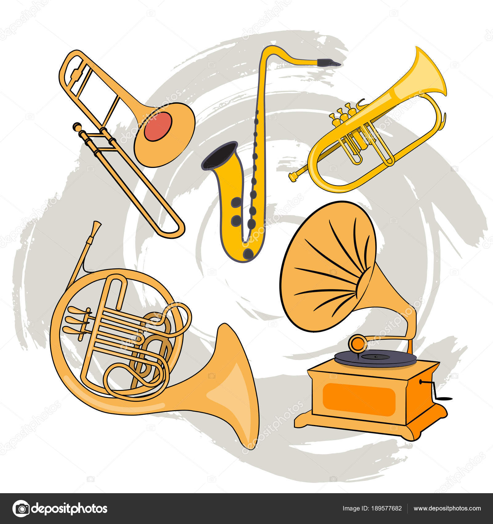 Set of Musical Instruments-02 — Free Stock Vector © danilina.olga.gmail ...